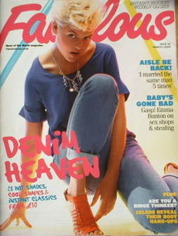 <!--2009-03-01-->Fabulous magazine - Denim Heaven cover (1 March 2009)