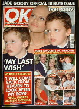 OK! magazine - Jade Goody tribute cover (24 March 2009 - Issue 666)