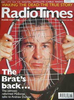 Radio Times magazine - John McEnroe cover (30 June-6 July 2001)