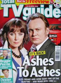 Total TV Guide magazine - Keeley Hawes and Philip Glenister cover (18-24 Ap