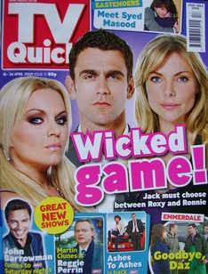 TV Quick magazine - Rita Simons, Scott Maslen, Samantha Janus cover (18-24 