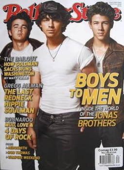 Rolling Stone magazine - The Jonas Brothers cover (9-23 July 2009)