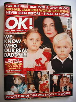 <!--2009-07-14-->OK! magazine - Michael Jackson and Prince Michael and Pari