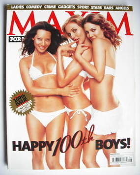 MAXIM magazine - Lucy Liu, Cameron Diaz, Drew Barrymore cover (August 2003 - 100th issue)