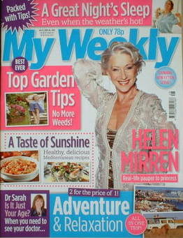 My Weekly magazine (12 July 2008 - Helen Mirren cover)