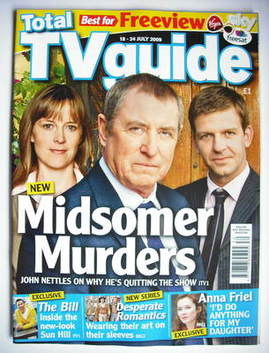 Total TV Guide magazine - John Nettles cover (18-24 July 2009)