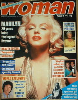 Woman magazine - Marilyn Monroe cover (8 August 1987)