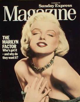 Sunday Express magazine - 25 August 1991 - Marilyn Monroe cover