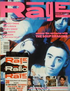 Rage magazine - The Soup Dragons cover (24 October-6 November 1990 - Issue 1)