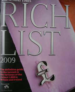 <!--2009-->The Sunday Times Rich List 2009 magazine