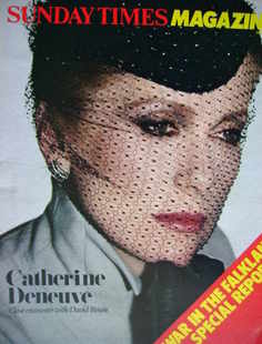 The Sunday Times magazine - Catherine Deneuve cover (6 June 1982)