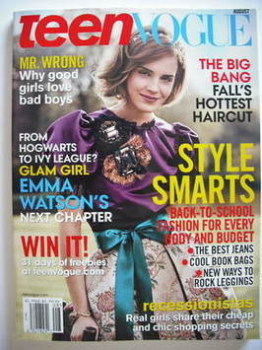 Teen Vogue magazine - August 2009 - Emma Watson cover