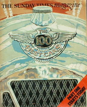 The Sunday Times magazine - The 100 Best Cars cover (12 June 1977)