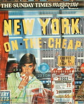 The Sunday Times magazine - New York On The Cheap cover (26 February 1978)