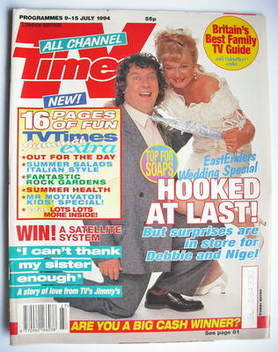 TV Times magazine - Paul Bradley and Nicola Duffett cover (9-15 July 1994)