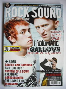 Rock Sound magazine - The Automatic and Gallows cover (September 2007)