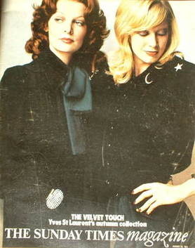 The Sunday Times magazine - YSL Autumn Collection cover (22 August 1971)