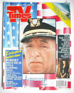 <!--1989-09-02-->TV Times magazine - Robert Mitchum cover (2-8 September 19