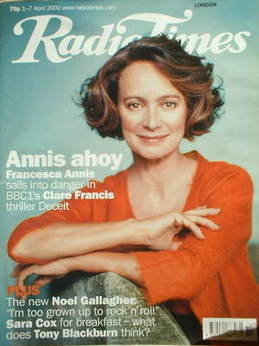 Radio Times magazine - Francesca Annis cover (1-7 April 2000)