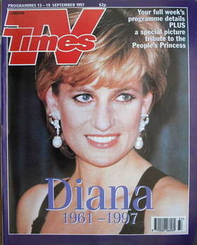 TV Times magazine - Princess Diana cover (13-19 September 1997)