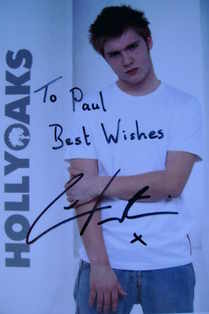 Chris Fountain autograph (ex Hollyoaks actor)