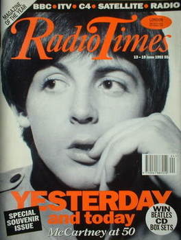Radio Times magazine - Paul McCartney cover (13-19 June 1992)