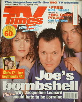 TV Times magazine - Jacqueline Leonard, Michael French and Paul Nicholls cover (10-16 August 1996)