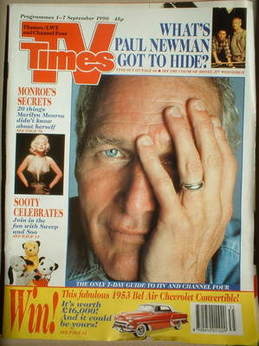 TV Times magazine - Paul Newman cover (1-7 September 1990)