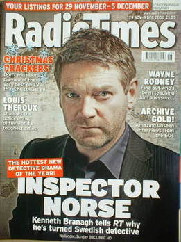 Radio Times magazine - Kenneth Branagh cover (29 November-5 December 2008)
