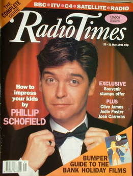 <!--1991-05-25-->Radio Times magazine - Phillip Schofield cover (25-31 May 