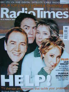 Radio Times magazine - Robert Lindsay and Zoe Wanamaker cover (15-21 March 2003)