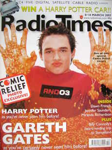 Radio Times magazine - Gareth Gates cover (8-14 March 2003)