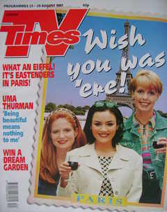 TV Times magazine - Patsy Palmer, Martine McCutcheon and Sophie Lawrence cover (23-29 August 1997)