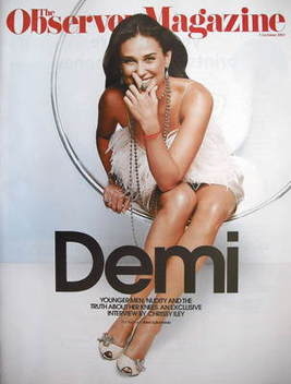 The Observer magazine - Demi Moore cover (7 October 2007)