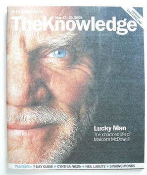 The Knowledge magazine - 17-23 May 2008 - Malcolm McDowell cover