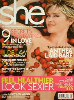 <!--2001-09-->She magazine (September 2001 - Anthea Turner cover)
