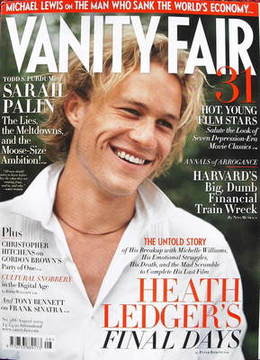 Vanity Fair magazine - Heath Ledger cover (August 2009)