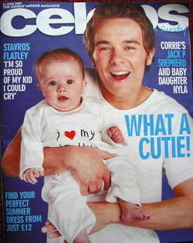 Celebs magazine - Jack P Shepherd and daughter Nyla cover (21 June 2009)