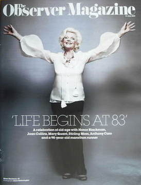 The Observer magazine - Honor Blackman cover (21 June 2009)
