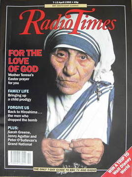 Radio Times magazine - Mother Teresa cover (7-13 April 1990)