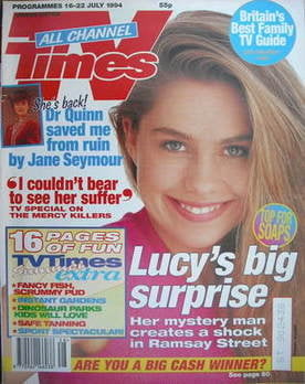 TV Times magazine - Melissa Bell cover (16-22 July 1994)