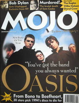 MOJO magazine - Oasis cover (January 1995 - Issue 14)