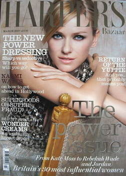 Harper's Bazaar magazine - March 2007 - Naomi Watts cover
