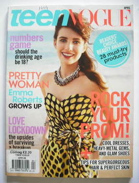 <!--2009-04-->Teen Vogue magazine - April 2009 - Emma Roberts cover