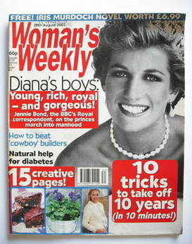 Woman's Weekly magazine (20 August 2002 - Princess Diana cover)