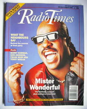<!--1989-07-29-->Radio Times magazine - Stevie Wonder cover (29 July - 4 Au