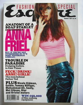 Esquire magazine - Anna Friel cover (March 1997)