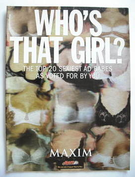 MAXIM supplement - Who's That Girl? The Top 20 Sexiest Ad Babes