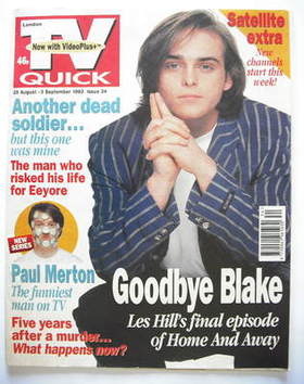 TV Quick magazine - Les Hill cover (28 August - 3 September 1993)