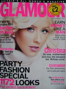 Glamour magazine - Christina Aguilera cover (December 2007)